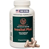 Inositol Plus Supplement for Women | Ovarian Health, Hormone Balance, Fertility, Ovulation | 40:1 Myo-Inositol D-Chiro & 12 Ingredients | Developed by Medical Doctor | 180 Capsules