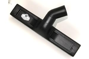 MP Maresh Products Vacuum Brush Attachment Compatible with Central Vac - Horse Hair Bristles for Thorough Cleaning, Bare Floor or Wall Brush, Replacement Part for Central Vac - 12" with Wheels (Black)