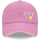 maidequan Pickleball Hat for Women Men, Adjustable Size Embroidered Baseball Cap Pink
