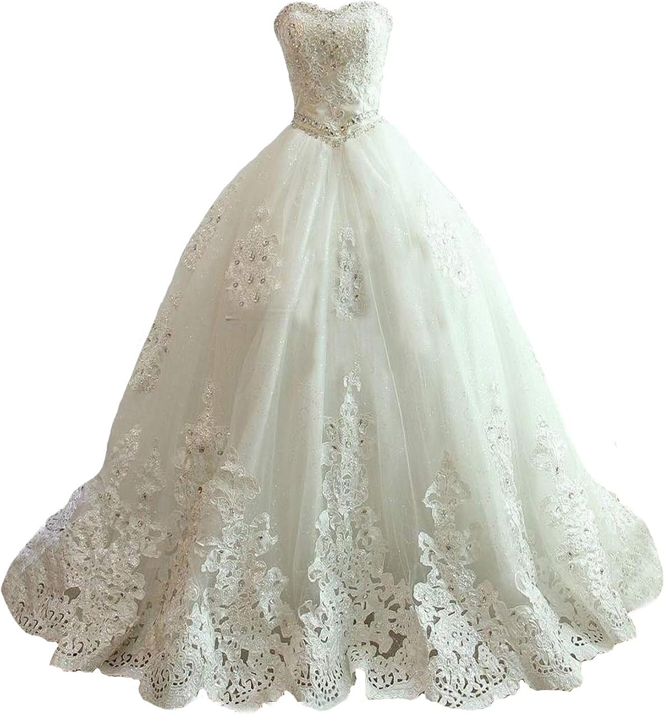 lace and beaded wedding dress