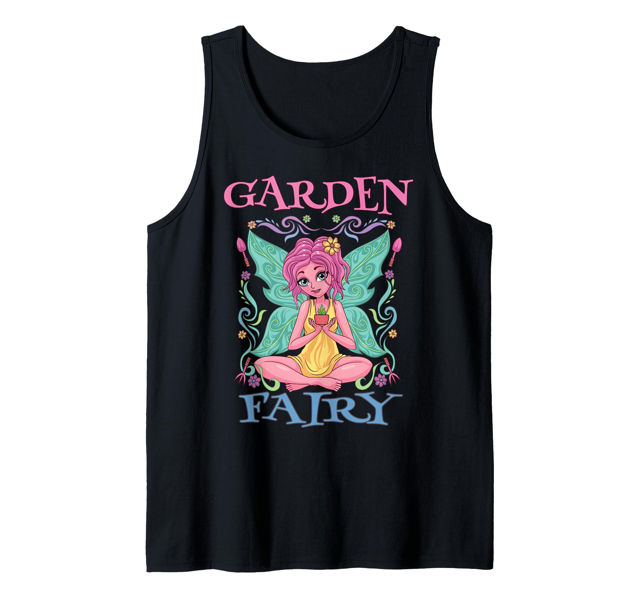 Garden Fairy Magical Fairy Flower Garden Enchanted Gardening Tank Top