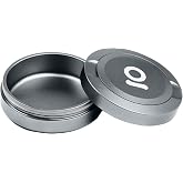ONGROK ZPuck Aluminum Pouch Tin with Airtight O-Ring Seal, Slim Pocket Container for Caffeine and Energy Pouches, Mints, Gum and Small Essentials (Gunmetal)