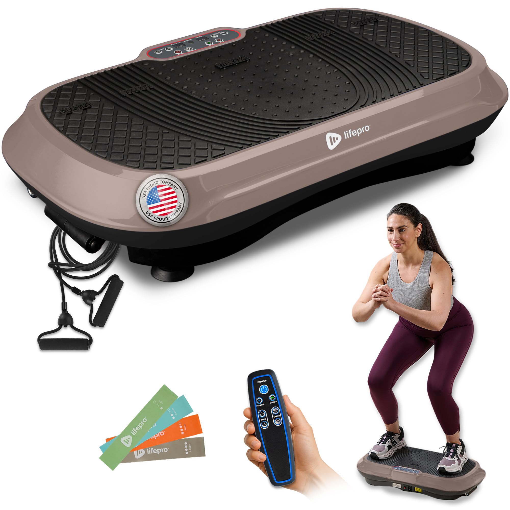 Photo 1 of Lifepro Waver Vibration Plate Exercise Machine – High-Intensity Vibration for Muscle Activation, Full-Body Workout Vibrating Platform with Loop Bands, Fitness Equipment for Strength Toning & Fat Loss