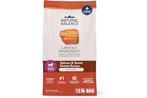 Natural Balance Limited Ingredient Grain Free Salmon & Sweet Potato Dry Dog Food for Small Breed Adults, Sensitive Stomach, 12 lb (Pack of 1)