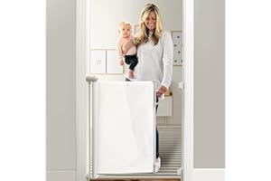 Momcozy Retractable Baby Gate, 33" Tall, Extends up to 55" Wide, Child Safety Baby Gates for Stairs, Doorways, Hallways, Indoor, Outdoor