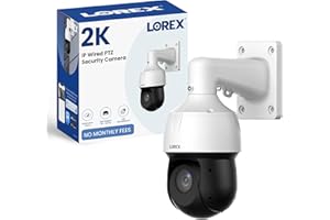 Lorex 2K PTZ IP Security Camera | 25x Optical Zoom | Smart AI Detection | 330ft Night Vision | IP66 Outdoor Rated | 360° Pan-