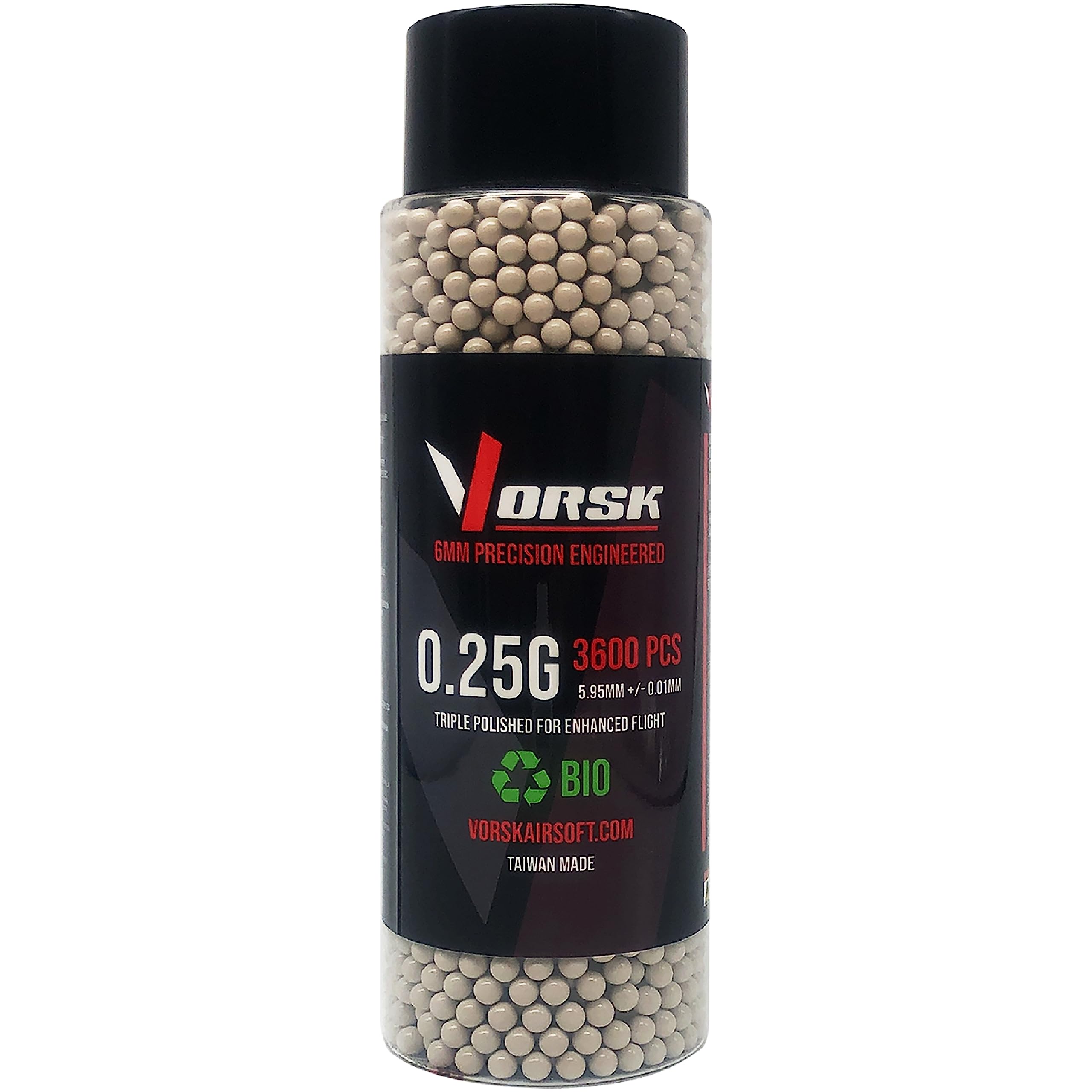 VORSK BBs - 0.25g - 3600R Bottle - Biodegradable, White