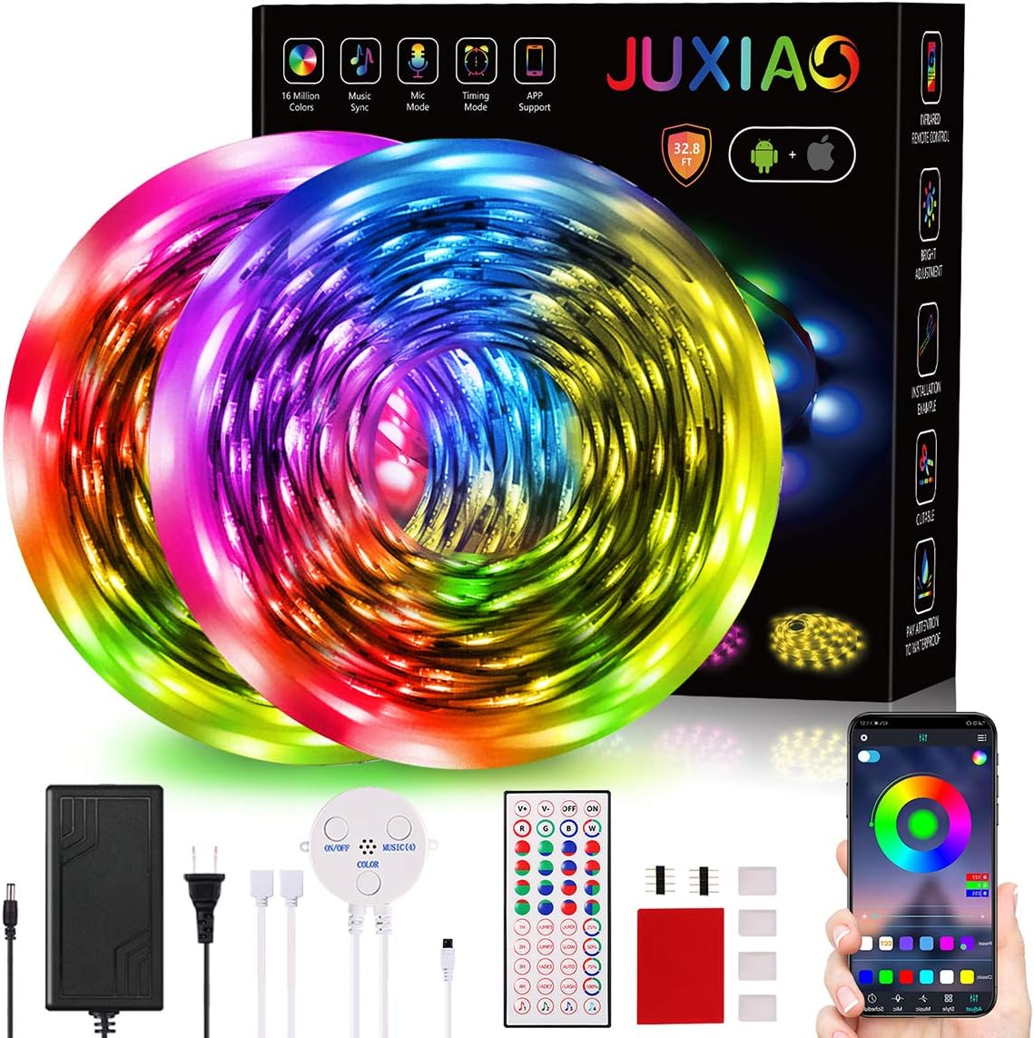 10M/32.8 ft LED Light Strip JUXIAO Led Music Sync Color Changing LED