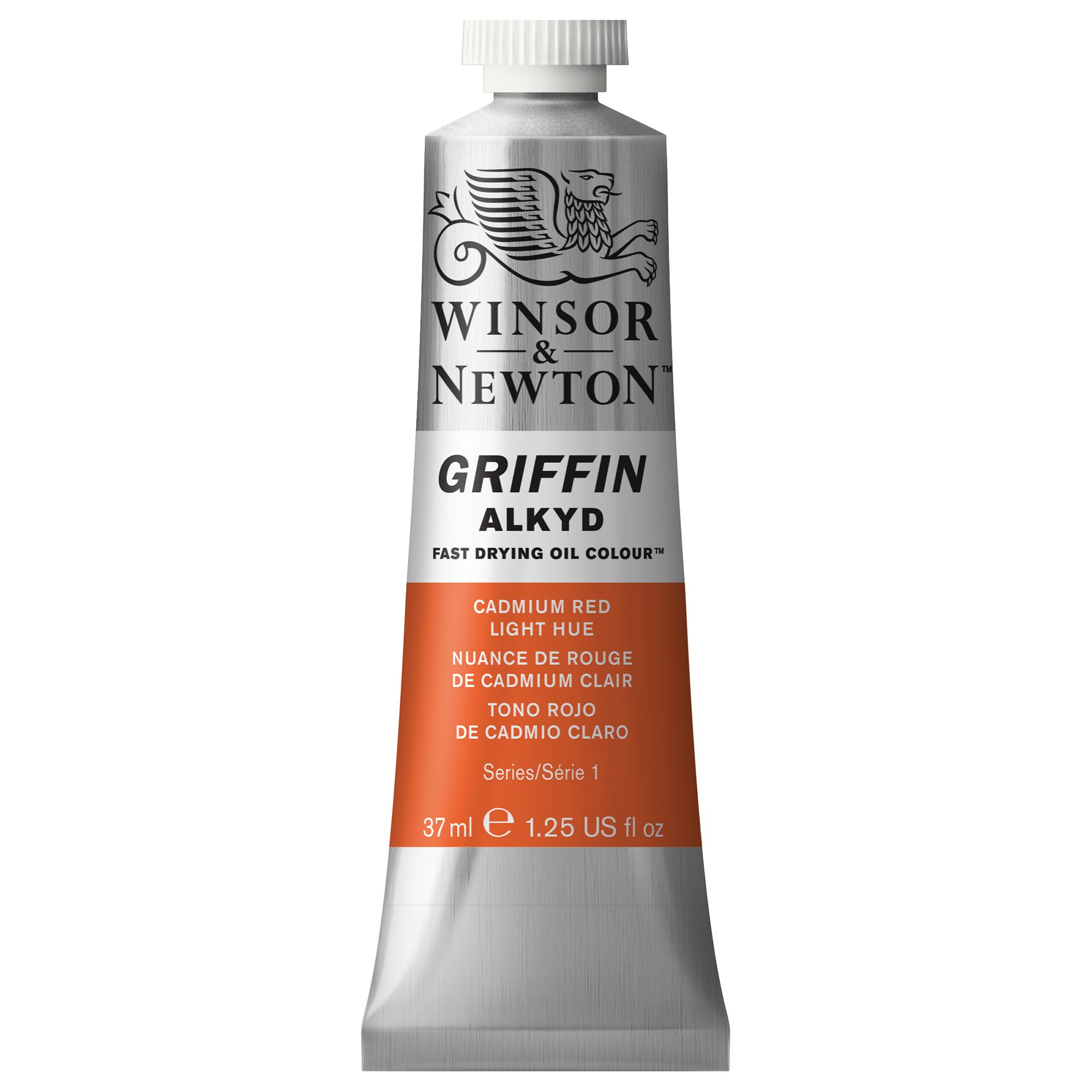 Winsor & Newton Griffin 37ml Alkyd Fast Drying Oil Colour Tube - Cadmium Red Light Hue