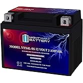 Mighty Max Battery YTX4L-BS - 12 Volt 3 AH, 50 CCA, Rechargeable Maintenance Free SLA AGM Motorcycle Battery