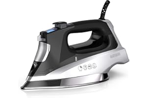 Black+Decker Allure Digital Professional Steam Iron, D3060, 30% More Steam, Percison Tip, Stianless Steel Soleplate, Vertical