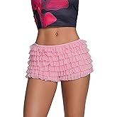 Aopwsrlyi Women Ruffle Shorts Low Rise Frilly Puffy Sexy Boy Short Panties with Ruffles and Bow