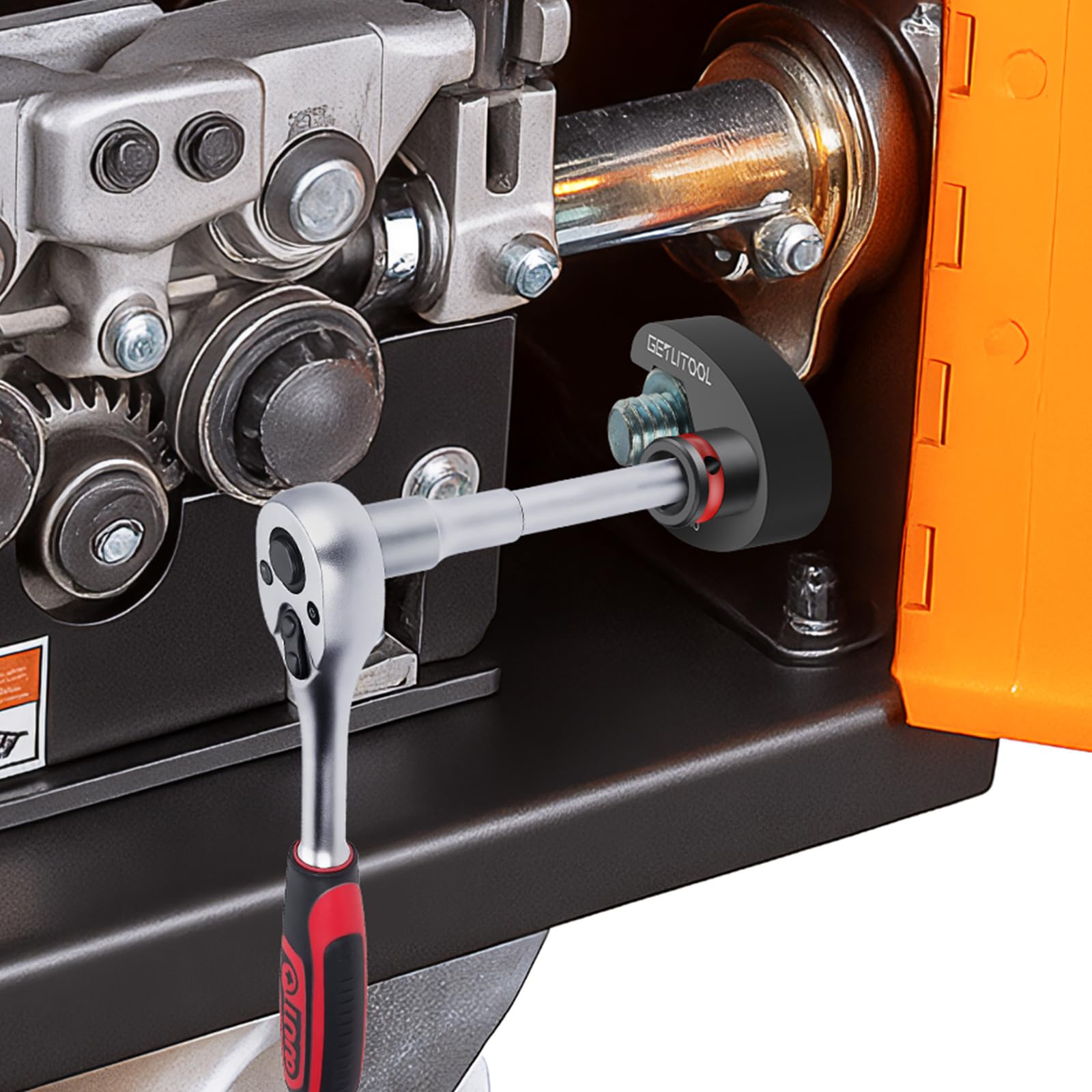 GETLITOOL 15tlg.Hahnenfußschlüssel Satz Metrisch 8-24mm, Drehmoment Gabelschlüssel Cr-Mo-Stahl 1/2"&3/8" Antrieb Maulschlüssel Schwarz, Crowfoot Flare Nut Wrench Set mit Tragbare Aufbewahrungsbox 7