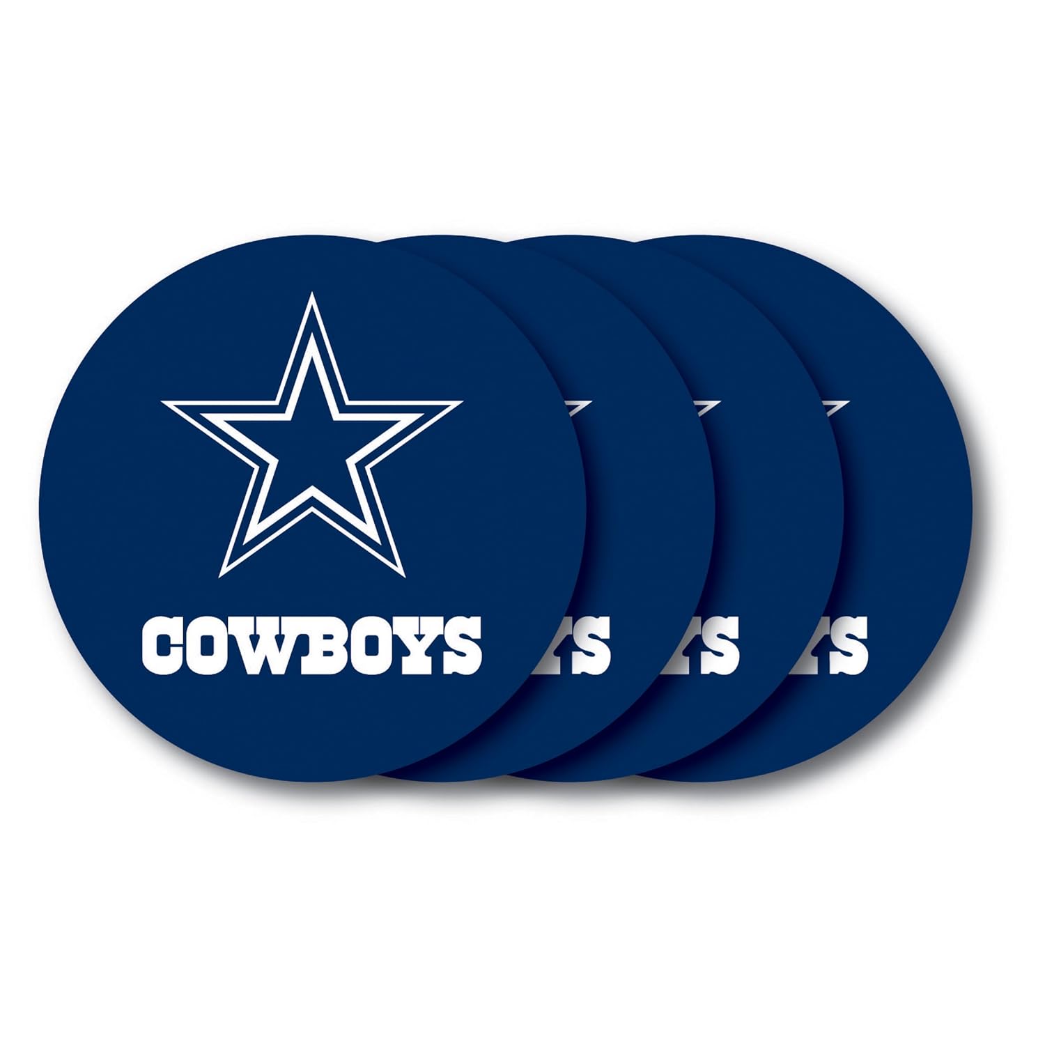 NFL Dallas Cowboys Vinyl Coaster Set (Pack of 4) Sports