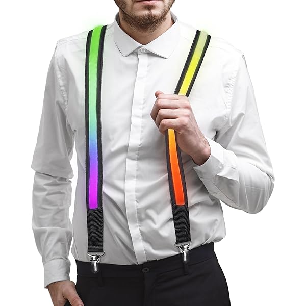 glow in the dark bow tie and suspenders
