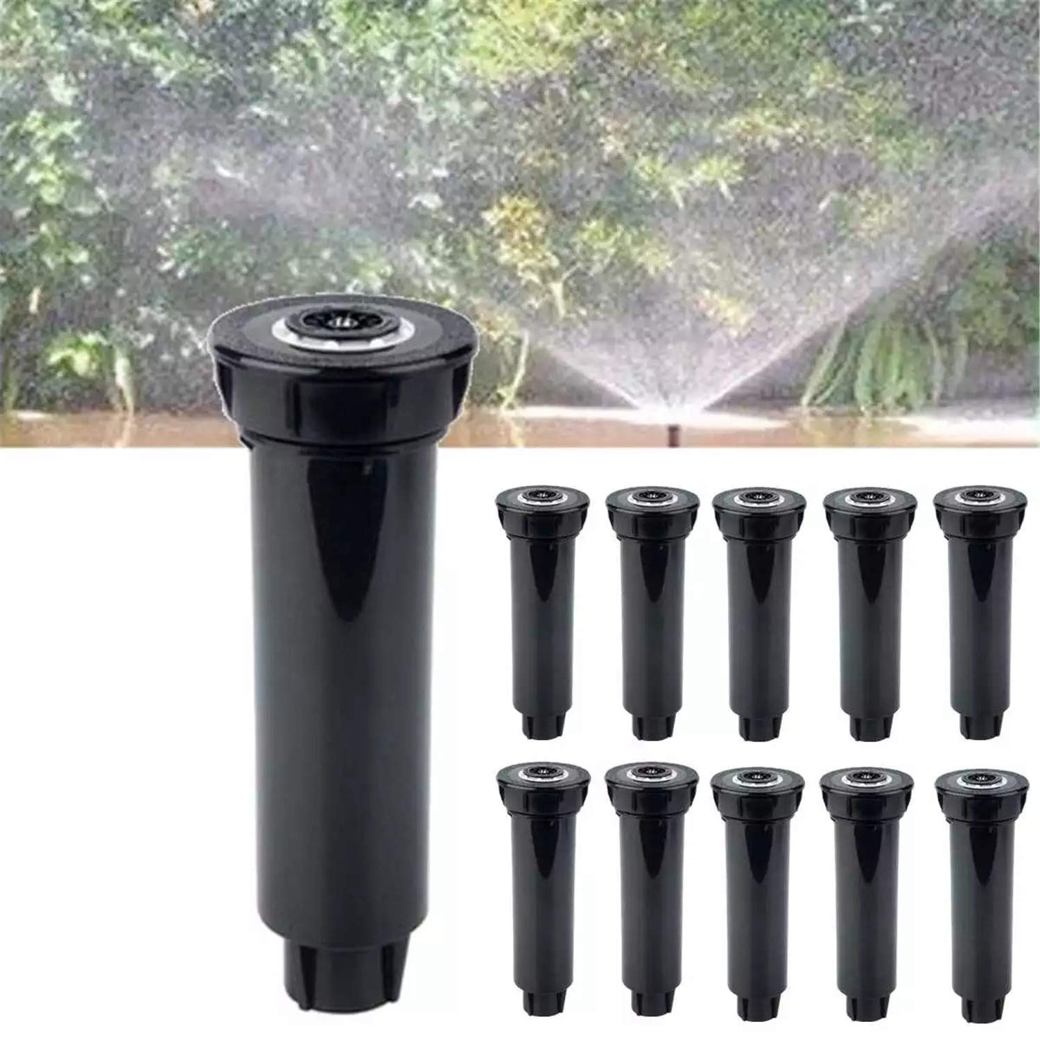 HEYABAE 10Pcs Pop Up Sprinklers Lawn Tool 360 Degree Irrigation Nozzle Equipment Gear Sprinkler Lawn Garden Watering System Water Sprinklers System for Yard Garden