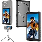 Selfie Monitor Screen iPhone, 360° Rotatable Bluetooth Remote, Compatible with iPhone & Android, Hands-Free Live Streaming & Video Recording Accessory