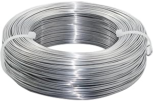 OURART 328 Feet Silver Aluminum Craft Wire 18 Gauge Bendable Jewelry Making Metal Craft Art Wire