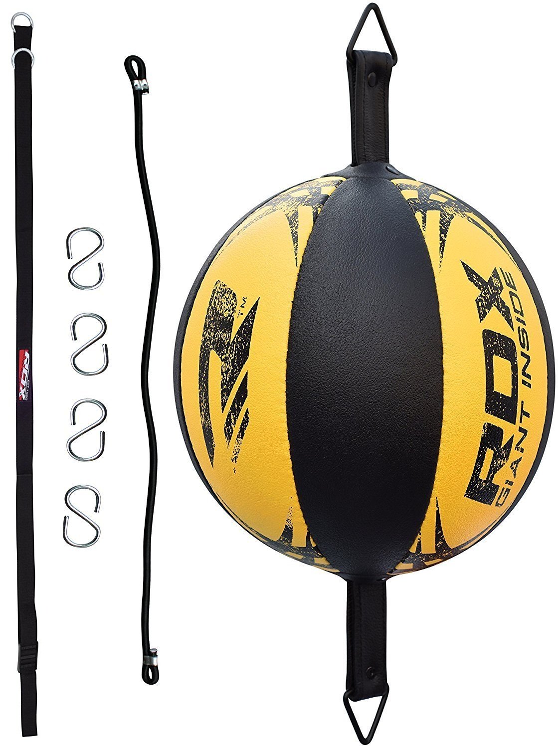 RDX Leather Boxing Speed Bag MMA Double End Dodge Ball Punching