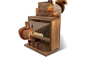 ACHETER Carbonized Wooden Squirrel Feeder Box,Squirrel Feeders for Outside, Durable Wooden Chipmunk House Box for Corn Peanuts for Backyard Outside Garden (1 PCS)
