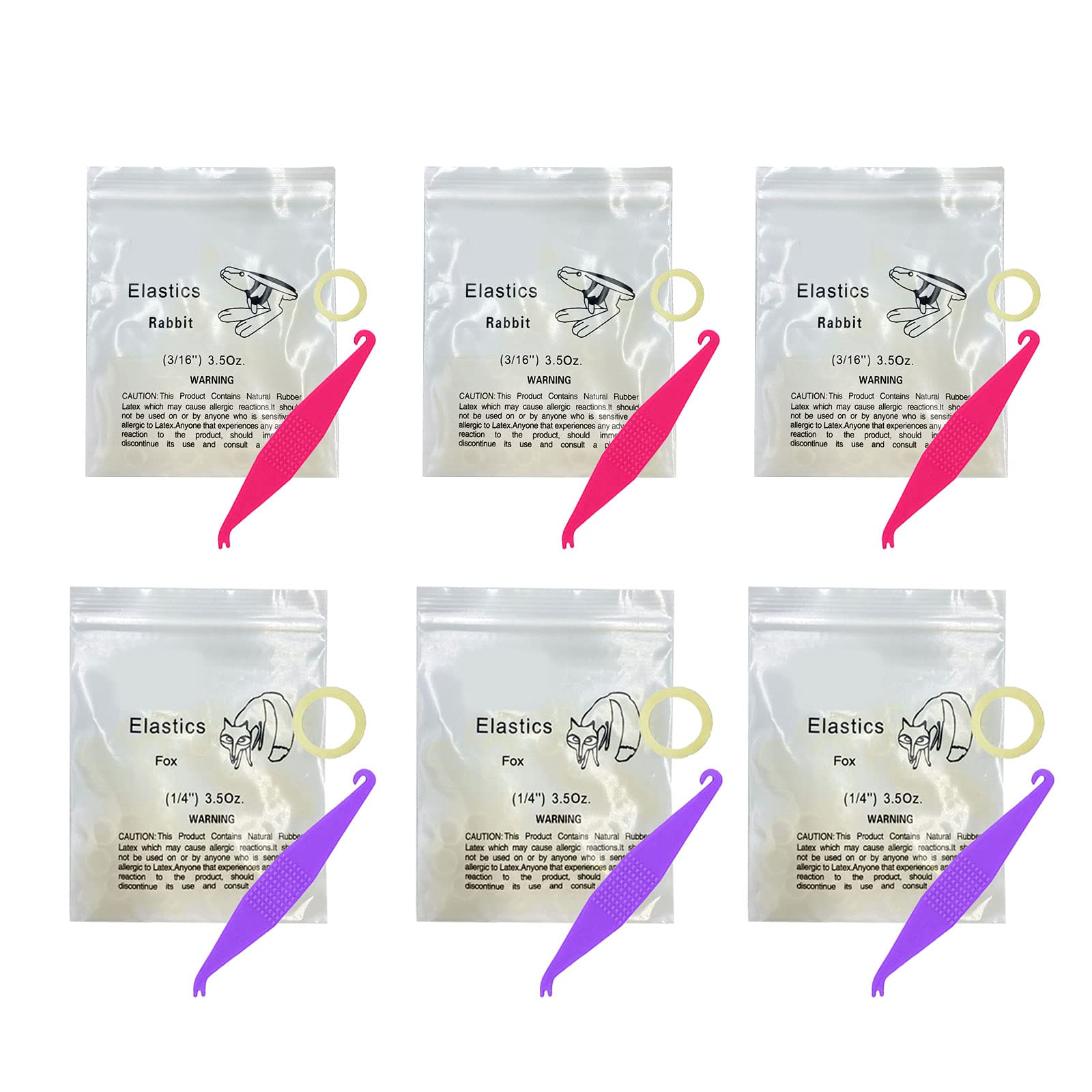 EvaGO 600 Pieces Medium 3.5 Ounce Orthodontic Elastic Rubber Bands, 3/16 and 1/4 Inch Rubberbands Fix Tooth Gap with 6 Pieces Free Elastic Placer for Braces,Green