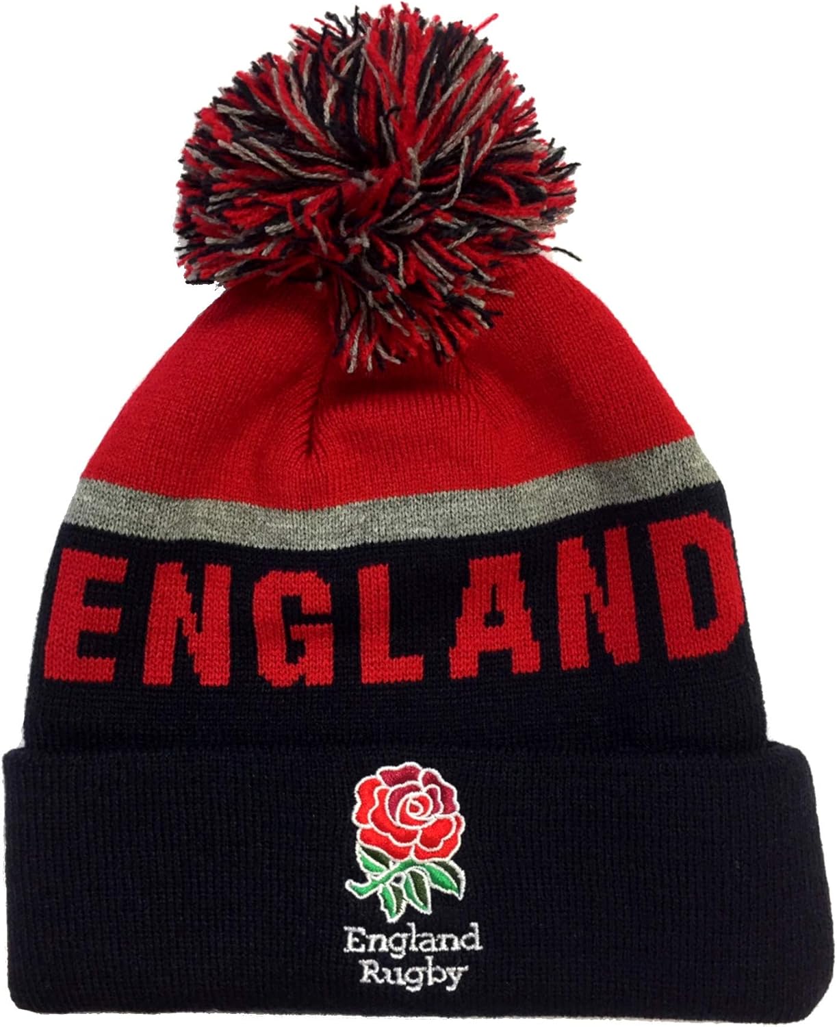 England RFU Rugby Bobble Beanie Hat Navy Adult Size Amazon.co.uk