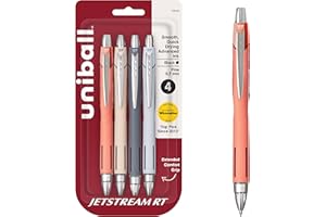 uni-ball Jetstream RT Pens - NY Times Wirecutter Best Pen for Over a Decade - Pack of 4 Black Fine Point Pens, 0.7mm - Back to School