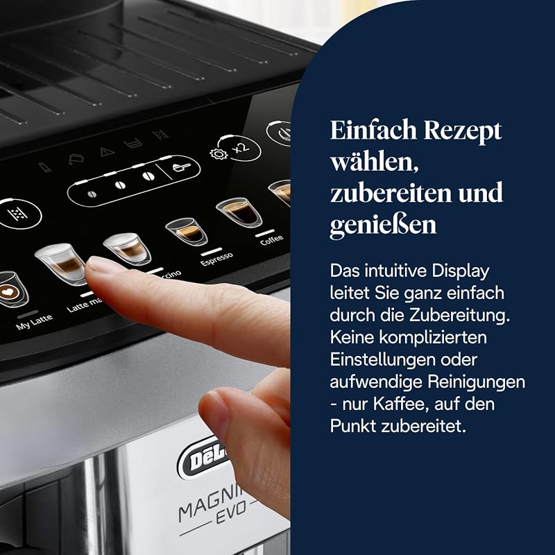 Magnifica Evo - Kaffeevollautomat 7 Getränke Silber-Schwarz — Foto 5 von 8