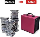 alavisxf xx 432 Capacity CD Case with Zipper Red Heavy Duty Organizer view 3