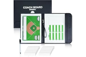 RoseFlower Baseball Coaching Board, Baseball Tactics Board with Marker and Lineup Cards, Magnetic Baseball Coach Board, Softball Dry Erase Coaches Clipboard, Coach Gift Training Equipment Accessories