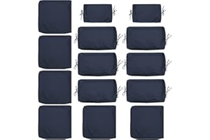 Kimunuk Outdoor Patio Cushion Cover Replacement, Outdoor Cushion Slipcovers for Outdoor Furniture Patio Sofa Couch Outside Zipper Design w/6 Seat Cushion Covers and 8 Backrest Pillow Covers