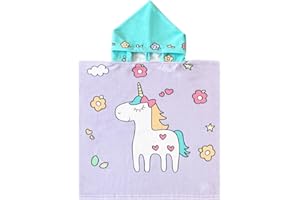 NovForth Kids Beach Towel for Boys Girls, Hooded Bath Towel Wrap, Toddler Pool Towel with Hood