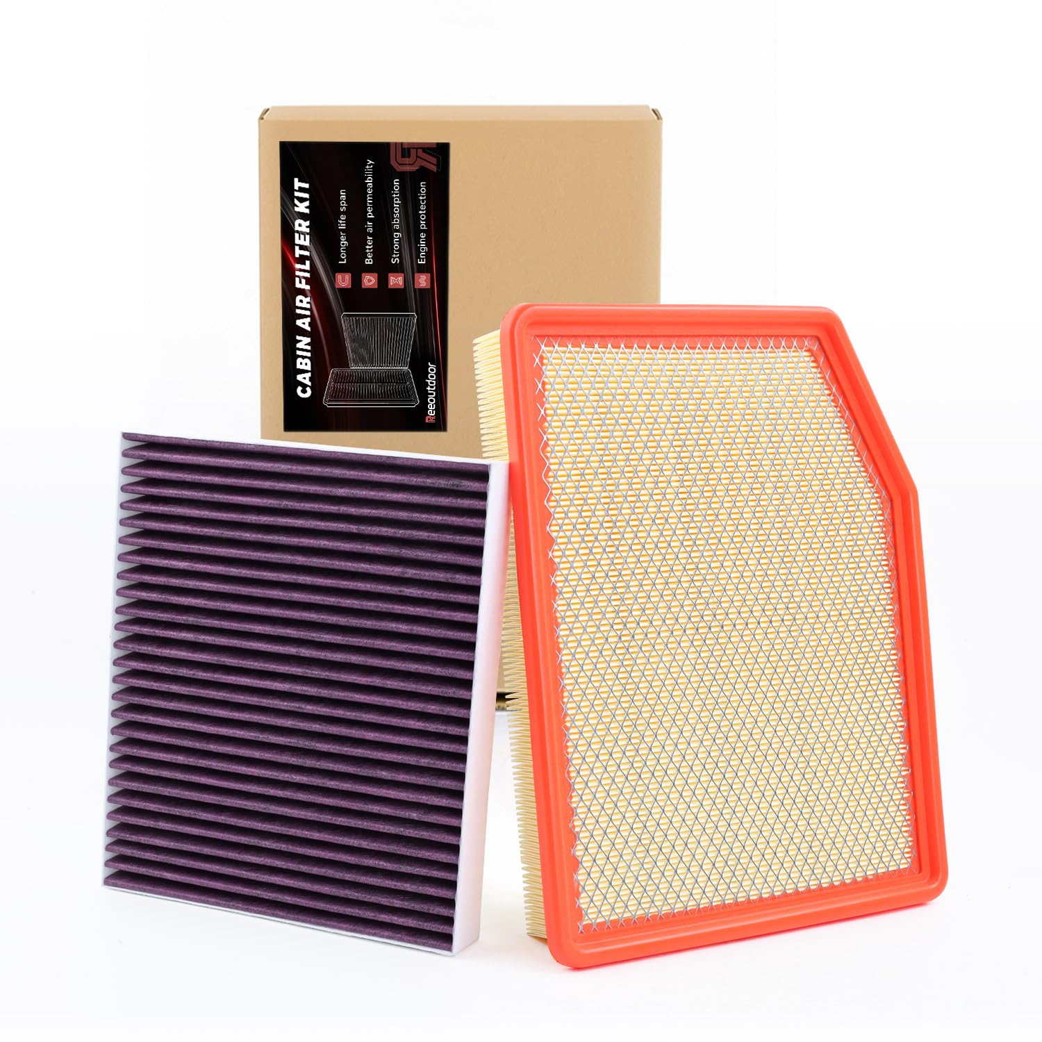 Photo 1 of 2026 Upgrade Engine & Cabin Air Filter Kit for 2019-2025 Silverado 1500 Sierra 1500,2020-2025 Silverado 2500 HD Sierra 2500 HD Gasoline ONLY,2021-2025 Escalade Tahoe Yukon Suburban,Replaces#CA12405