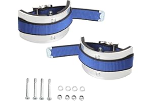 Kcgani 2Pcs Drywall Stilts Replacement Parts Kit, Aluminum Leg Straps Kit Leg Cuffs Fixing for Stilts, Universal Adjustable Loop Comfort Stilts Accessories for Interior Home Decoration Painting