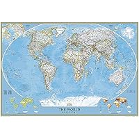 National Geographic World Satellite Wall Map (43.5 x 30.5 in