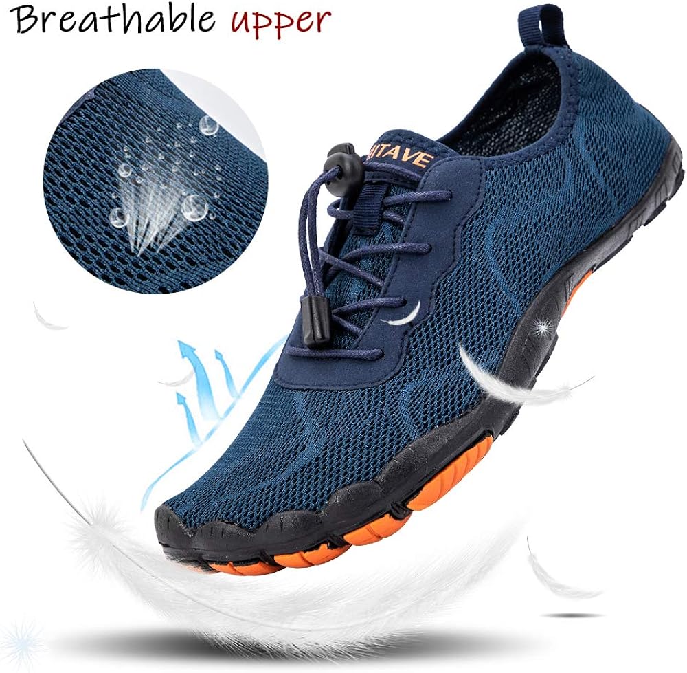  | hiitave Men Barefoot Water Shoes Beach Aqua Socks Quick Dry for Outdoor Sport Hiking Swiming Surfing | Water Shoes