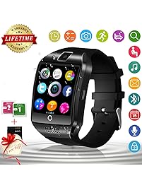 Smart Watch for Android Phones,Bluetooth Smartwatch Touchscreen with Camera, Smart Watches Waterproof Smart Wrist Watch Phone compatible Android Samsung IOS iphone (Q-Silver)