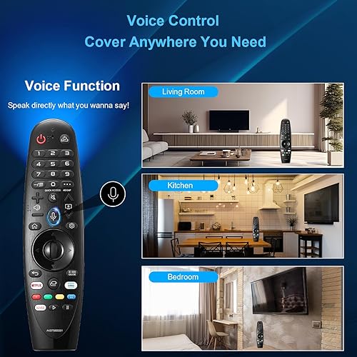 Replacement for LG Magic Remote Control with Voice Command Pointer  Function, Universal Remote for LG Smart T