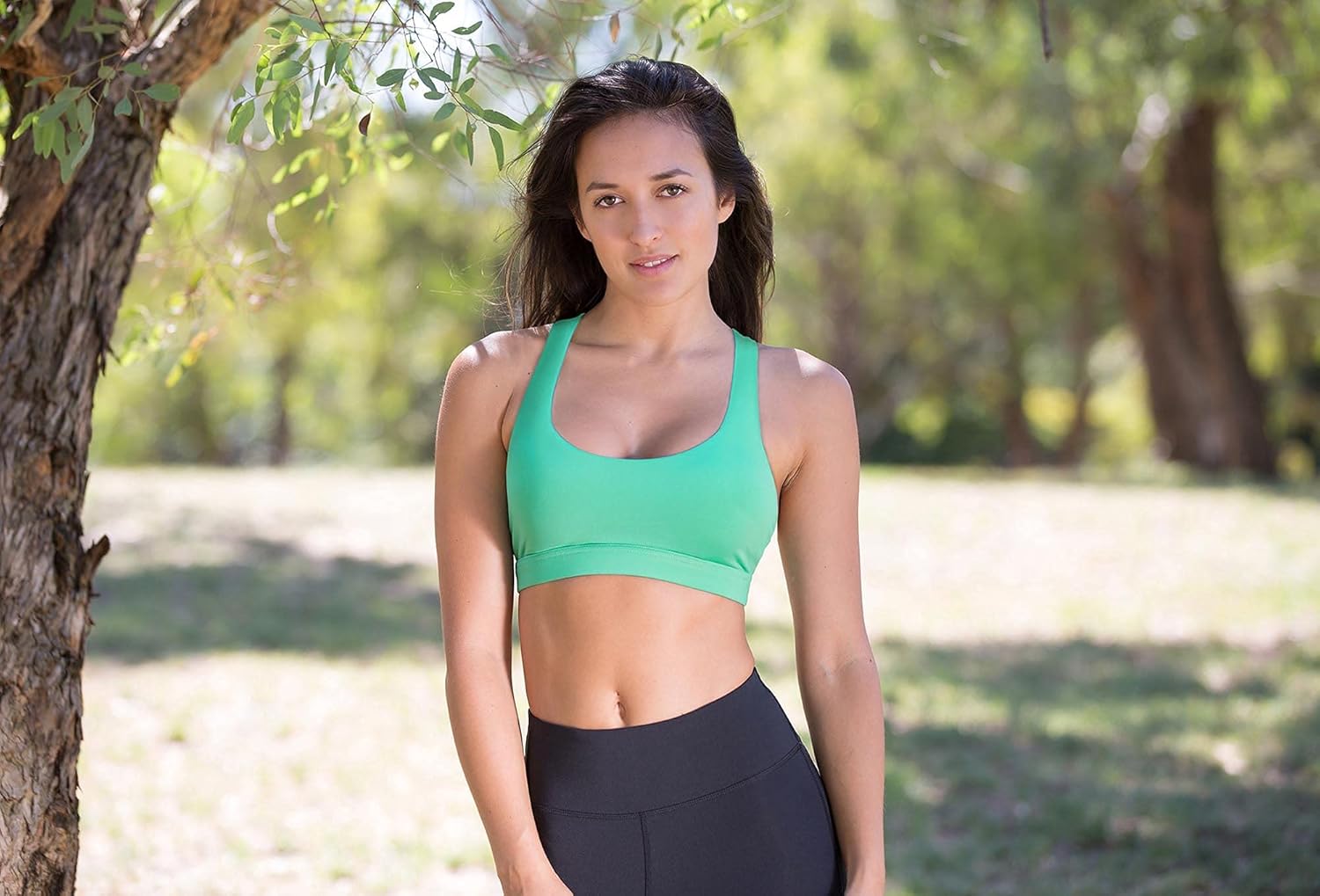 icyzone Padded Strappy Sports Bra Yoga Tops Activewear Workout Clothes for Women at  Women’s Clothing store