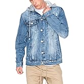 VICTORIOUS Men's Distressed Denim Jacket