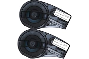 SIKOT Compatible Label Tape Replacememt for M21-750-499-Work with BMP21-PLUS/LAB Black on White 3/4" High Adhesion Nylon Cloth-16' Length-0.75" Width- 2 Pack