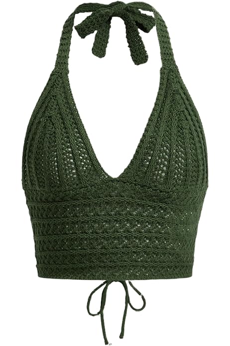 crochet top no bra