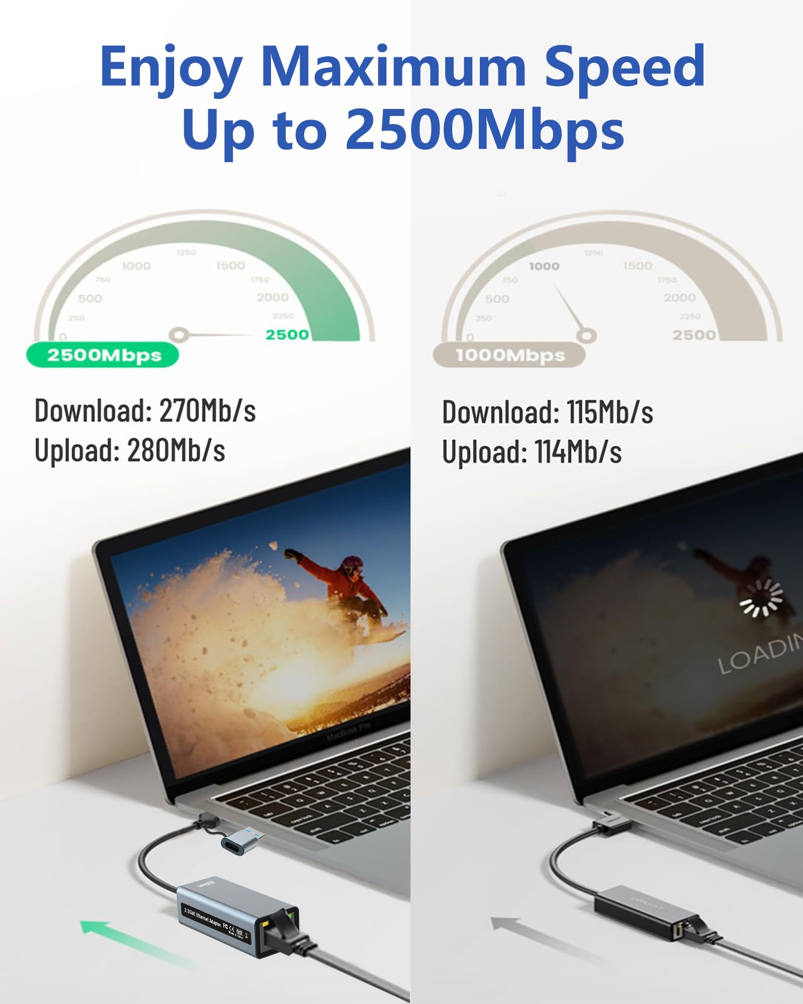 Omivine 2.5G Usb Ethernet Adapter Aluminium Construction Detail
