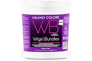 Milano Care WB-Wigs and Bundles Bleach Powder – Dust Free Blue Lightening Powder. Hair Bleaching Powder for Highlights, Balayage and Hair Lightening-Lifts up to 9 levels-PLEX- Technology 500 gr-17 oz