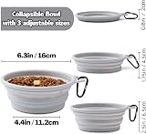 OHMO Collapsible Large Dog Bowl 800ml Carabiner Foldable Silicone Bowl view 2