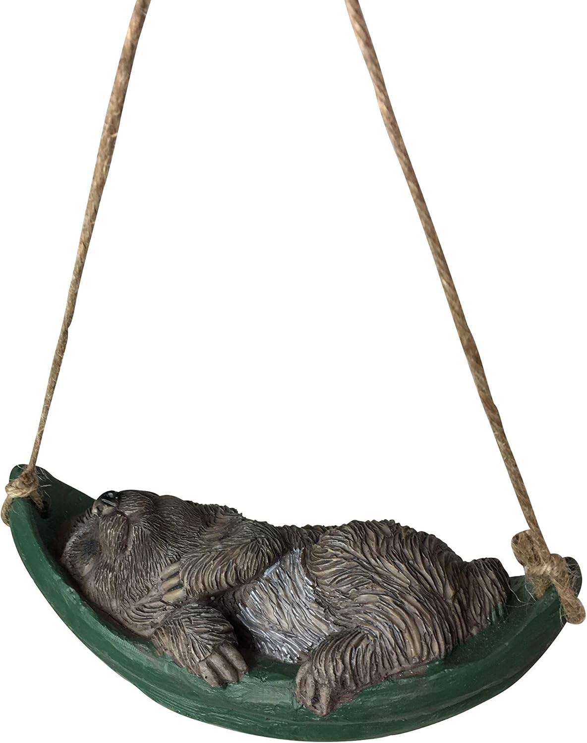 Sloth Swinging on Leaf Outdoor Statue