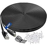 Ethernet Cable 100 Ft, udaton High Speed Cat 6 Long Ethernet Cable 100 ft, Durable Outdoor Indoor LAN Cord with Rj45, Slim Co