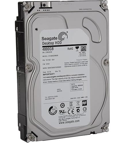 Amazon.com: Seagate ST4000DM000 Desktop Hdd 4TB Sata 6GB/s