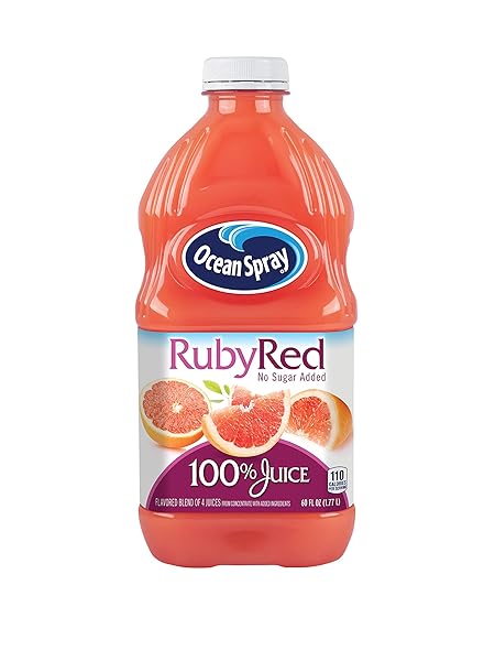 OCEAN SPRAY 100% JUICE, RUBY RED GRAPEFRUIT, 60...