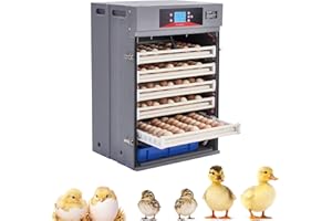 VEVOR 400 Egg Incubator, Poultry Incubator Cabinet with Automatic Eggs Turning, Temperature & Humidity Control, Heating & Cooling Egg Hatcher, Commercial Incubators for Hatching Chicks Ducks Goose